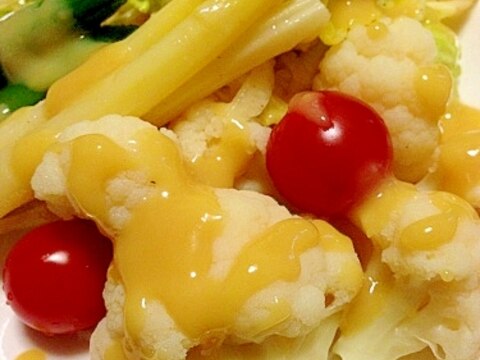 カリフラワー＆アスパラの酢味噌サラダ